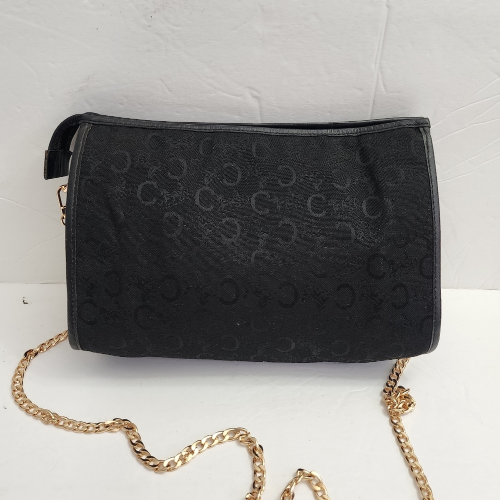 Authentic CELINE black blason clutch crossbody bag - Picture 3 of 5